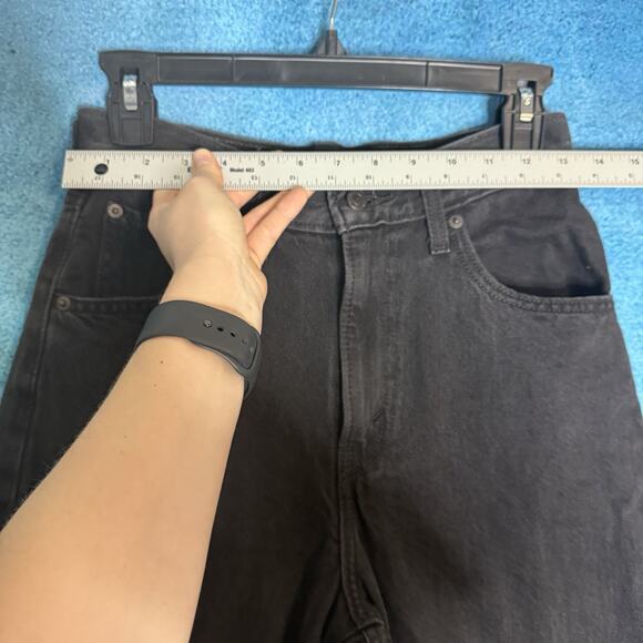 Levi's Women's High-Rise Cinch Baggy Carpenter Jeans Size 25 Fits 26x30 Black - Picture 5 of 16